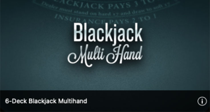 6-Deck Blackjack Multihand - Gringo's Gaming
